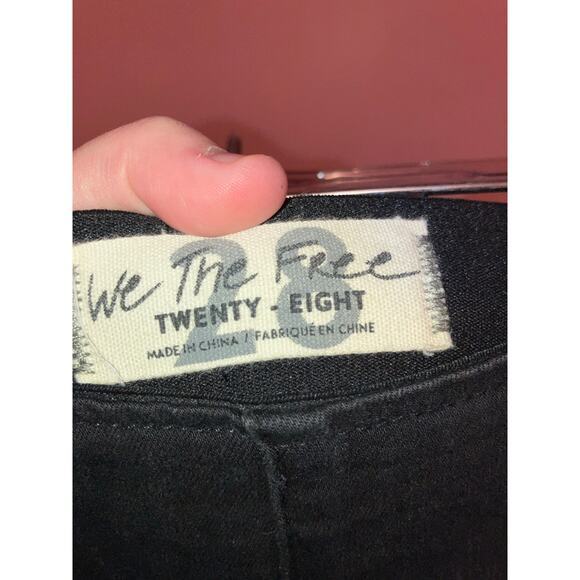 We The Free Black Flare Leg Pull On Black Jeans Size 28 - Picture 2 of 5